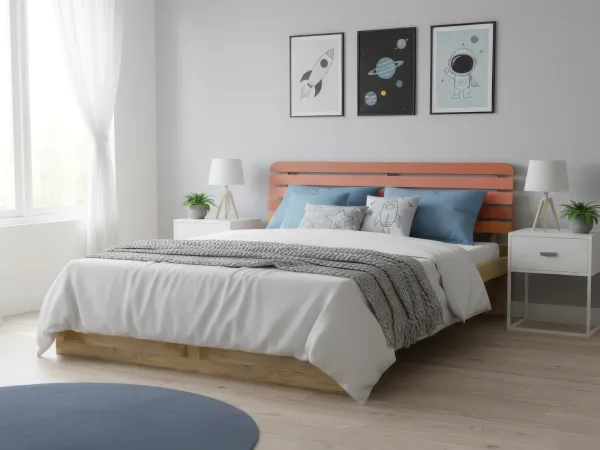 Erica Solid Wood Queen Size Double Bed